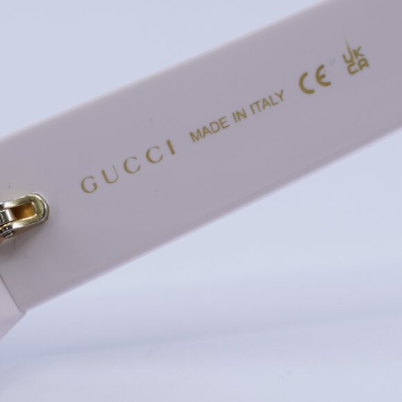 🕶️ New Gucci GG1591S 005 Sunglasses - Ivory Frame, Grey Lenses - Picture 8 of 10